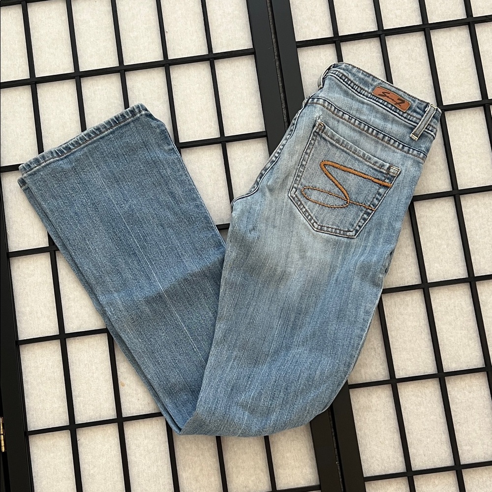 Seven7 Light Blue Straight Leg Jeans